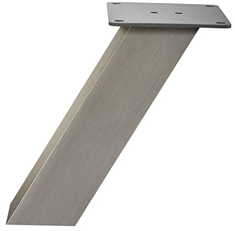 SOTECH Barkonsole Olbia 50 x 50 x 220 mm schräg Edelstahloptik | Küchentheke Thekenfuß Konsole Tresenfuß Stützfuß