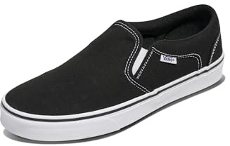 Vans Asher, Sneaker Homme, Noir ((Canvas) black/white), 39 EU