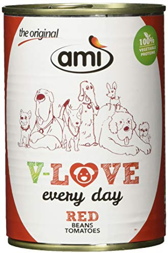 AMI Veganes Nassfutter für Hunde V-Love Red, 12er Pack (12 x 400 Grams)