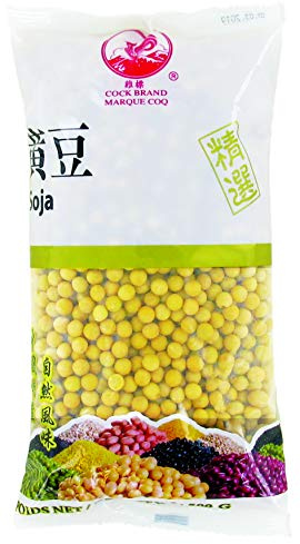 COQ Graines de Soja Jaune 500g (à faire germer ou utiliser pour fabriquer du lait de soja ou du tofu) - Marque Coq (Lot de 2 sachets)