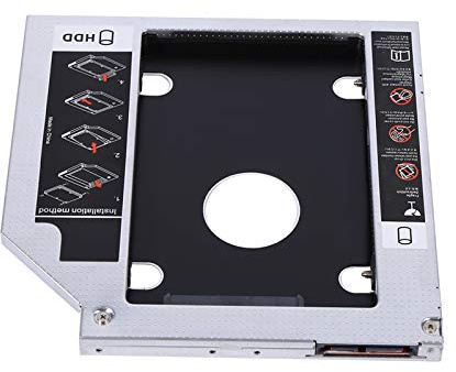 PUSOKEI 2. 9.5mm SATA HDD SSD-Gehäuse Aluminium 2.5 HDD/ATA-I/SATA-II/SATA-III/SDD-Festplatte-Adapter - SATA-13PIN (6 + 7) Optisches Laufwerk für Laptop mit einem 9,5 mm dicken DVD-ROM