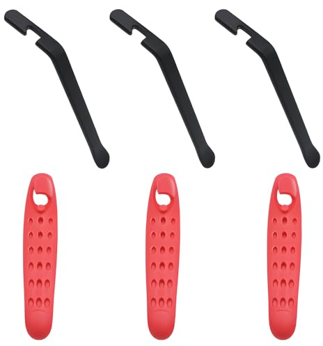CTRICALVER Reifenheber Fahrrad, Fahrradreifen Reparatur Reifenwechsel Werkzeug Set, 3 pcs Kohlenstoffstahl Reifen Hebel Und 3pcs Nylon-Kunststoff Reifenheber