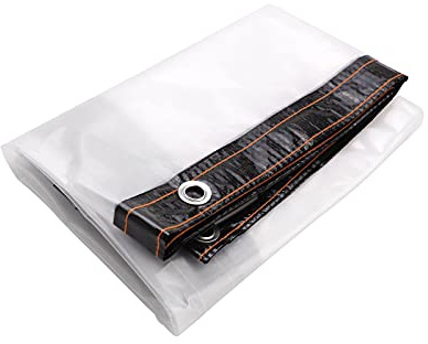 KHBNHJ Telone trasparente impermeabile 2 x 1,5 m, copertura trasparente impermeabile, resistente all'acqua, con occhielli in metallo, telo multiuso