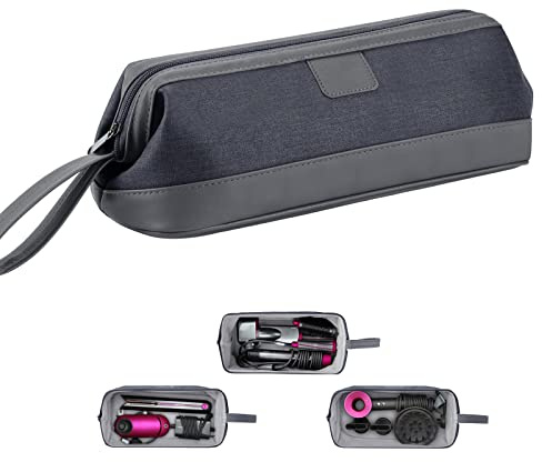 Kyrio Secador de Pelo Universal Bolsa de Almacenamiento con Cremallera Compatible con Dyson Supersonic secador de Pelo Dyson Airwrap Styler Accesorios (Gris Oscuro)