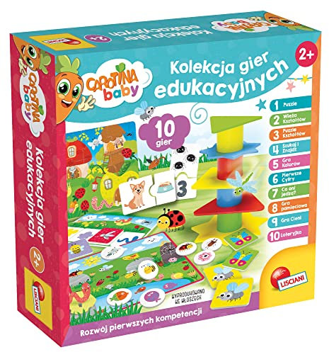 Carotina Baby Lisciani Lernspiele Sammlung, Gedächtnisspiel, Belag, Spiel und Lernen, Erste Fähigkeiten, 2+
