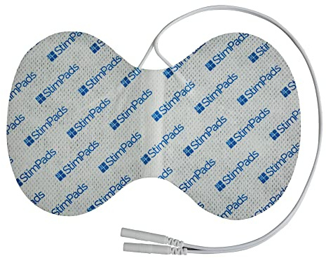 StimPads Sixpack EMS und TENS Elektrode Pads (1) 95X150mm mit doppeltem 2mm Pin-Anschluss-Gute Haftung&Leitfähigkeit-Zuverlässig und qualitativ hochwertige Klebelektroden-Zertifiziertes Medizinprodukt