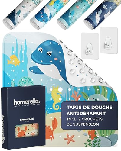 Homerella Duschmatta halkfri 53x53 cm dusch - Våtrumsmatta Magic Sea