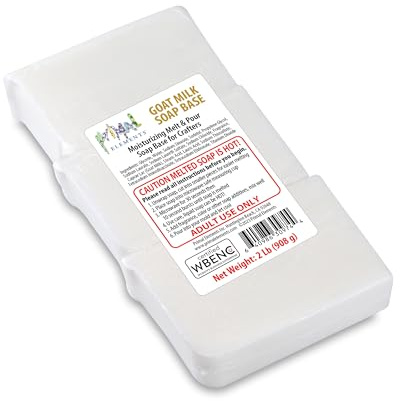 Primal Elements Ziegenmilchseifenbasis – feuchtigkeitsspendende Glyzerin-Seifenbasis zum Basteln und zur Seifenherstellung, leicht zu schneiden, 0,9 kg