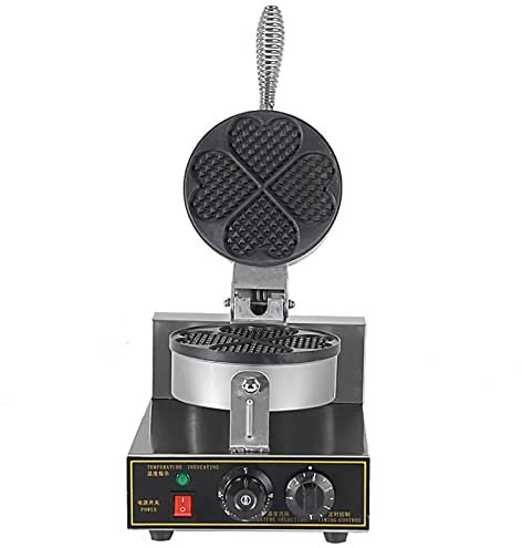 Electric Waffle Maker 1400W Commercial Nonstick Waffle Machine with Temperature and Time Control Stainless Steel Waffle Bake Machine for Bakery Home and Kitchen Restaurant Leisure Snack Bar C