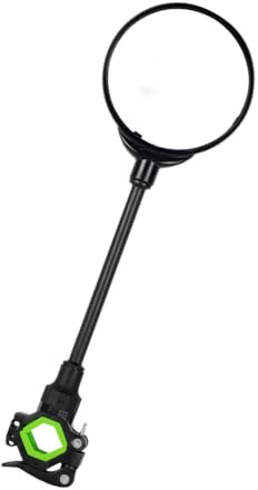 Fiorky stoßfester Lenkerend-Fahrradspiegel, Weitwinkel, Fahrrad-Rückspiegel mit verstellbarem 10-cm-Schlauch, konvexe Linse, Lenker-Rückspiegel for Mountainbikes, Rennräder