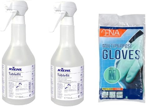 Plastic and Desk Cleaner, Adhesive Residue Pencil Remover with Laubner Microfibre Cloth (2 Bottles of Desk Cleaner = 1.5 Litres)