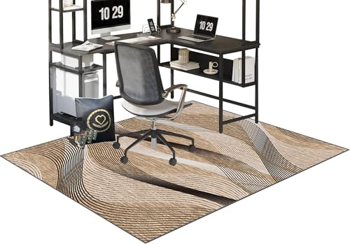 Bürostuhl Teppich Bodenschutzmatte für Hartböden und Teppich Stuhlunterlage Gaming Bodenschutzmatte Bürostuhl Matte Bodenmatte rutschfest Bürostuhlunterlage Gaming Bürostuhl Stuhlmatten 120 x 140 cm