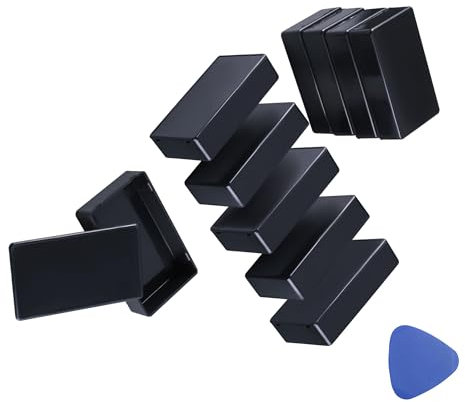 SUKITMISO 10 pièces boîte de dérivation en saillie IP65 étanche 100×60×25 mm, 1 x lève-coquille, boîte de distribution extérieure étanche, avec oreille fixe boîte de dérivation (noir)