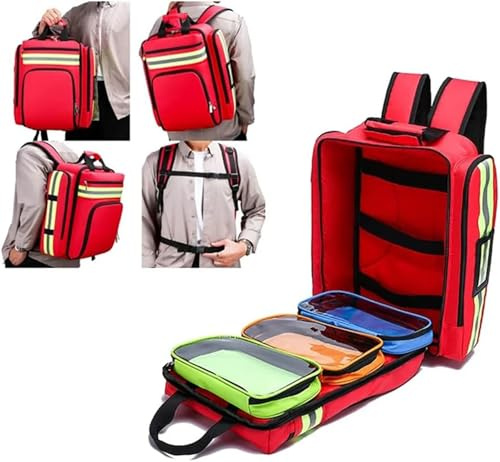 Erste-Hilfe-Rucksack, Notfall medizinische Rucksack leer, First Responder Trauma Tasche, Home Health Wandern Trauma Reisen Camping, für EMT, Sanitäter, Krankenschwestern, Tactical Medics