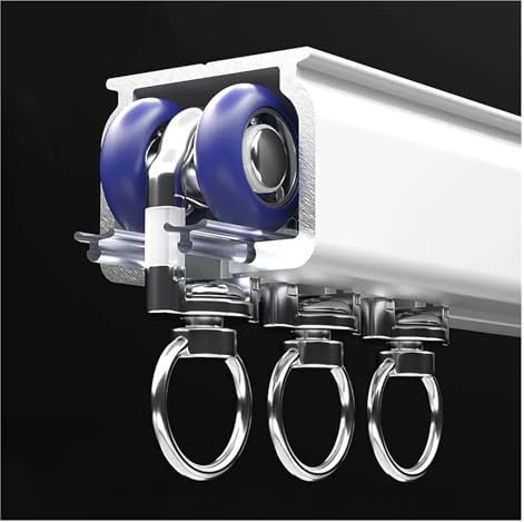 ZJFJMBD Supporto a soffitto per Binario per Tende per carichi Pesanti, Divisorio per Tende Dritto Extra Lungo, Bastone per Tende Spesso 2 mm per Uso abitativo, Domestico o Commerciale