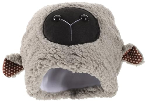 TOYANDONA Hut Mit Lammohren Lustige Kopfbedeckung Schaf Kostüm Hut Winter-schafmütze Stofftierkleidung Schaf-ohrkappe Lamm Plüschmütze Plüschschädelmützen Schaf-hut Schaf Ohren Beige Sherpa