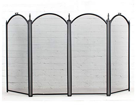 Scroll Grille de protection pour cheminée en métal moderne Grande clôture de sécurité incendie
