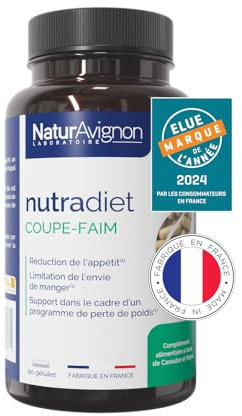 Naturavignon Nutradiet Coupe Faim | Caroube + Nopal | Coupe faim puissant et efficace | Perte de poids rapide et efficace | Minceur perte de poids rapidement | gelule minceur puissante (90)
