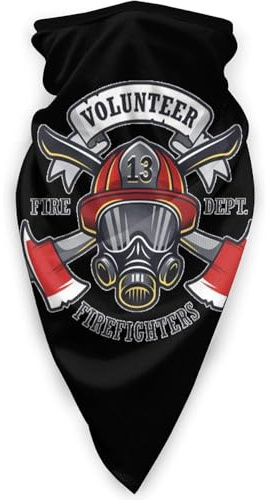 Echarpe Gaiter Pompier Volontaire Écharpe Élastique Bandeau Magique Ultra-Douce Écharpe Demi-Visage pour Moto, Yoga, Vélo