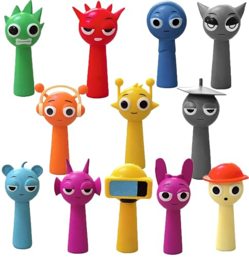 CHANCCI 12 PCS Spielzeug Figuren,Cartoon Figuren,Bunte Spielzeugfiguren für Kinder, Toy,Geeignet für alle Games Fan Mädchen und Jungen (A-12pcs)
