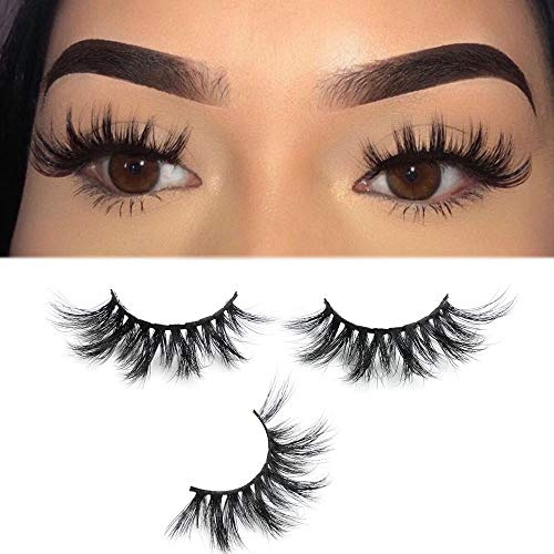 5 Paar 3D-Wimpern aus echtem Nerz, flauschig, 20 mm, Multipack, handgefertigt, wiederverwendbar, überkreuzt, dramatisch, dicke Wimpern (188)