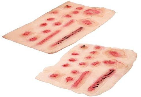 BESPORTBLE 2 Adesivi Ferite per Halloween Stickers Realistici per Trucco e Cosplay Decorazioni per Costumi Teatrali Impermeabili e Facili da Rimuovere