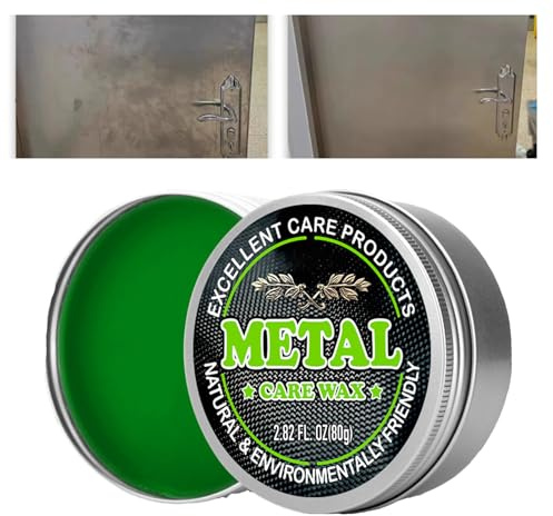 Rostentfernungswachs – Polierpaste aus Metall, 80 g, sauberere Glanzformel | Vielseitige Creme für Aluminium, verchromter Edelstahl, mit Spiegeleffekt