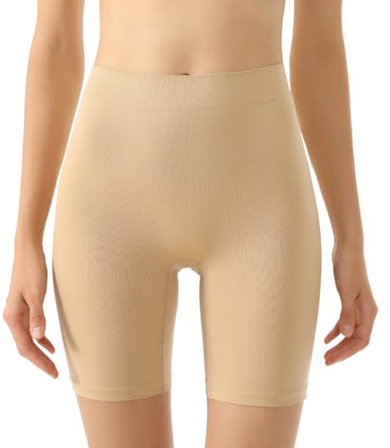 Dam hög midja anti-friktionsshorts, coola och smidiga sommarboxershorts yoga cykling fitnessshorts, NAKEN, XXL