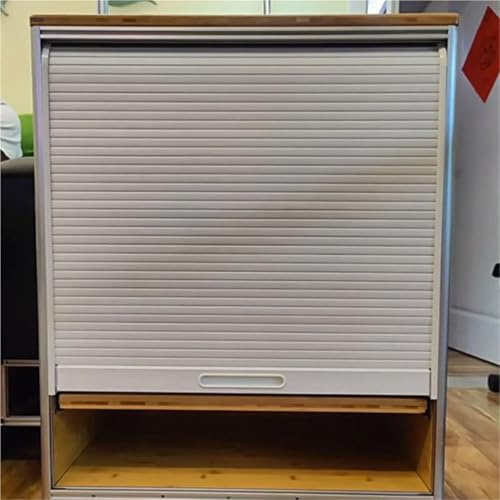 WLCGYD Benutzerdefinierter Rollladenschrank Mit Schiebetür, Roll-Up-Schranktür Weiß Für Küchengerätegarage(WXH-32X20(B1.3X50.8CM))