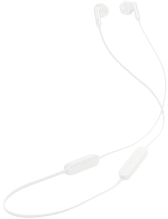 JBL Tune 235BT Écouteurs Intra-Auriculaires Bluetooth sans Fil avec 3 Boutons, Microphone/télécommande et câble Plat - Blanc