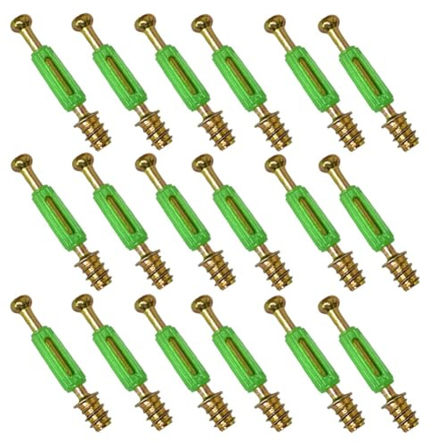 TMTGTS Lot de 48 raccords excentriques pour meubles - Chevilles à visser - Écrous à visser - Connecteur de meubles - Chevilles d'ajustement - Manchon d'insertion - Vis de fixation