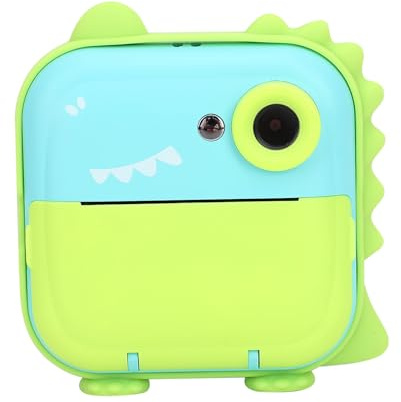 Aumotop Caméra à imprimé instantané pour Enfants, Appareil Photo en Enfants Digital HD 24MP avec Papier D', Support D'application, Caméra Vidéo pour Enfants, 3-14 Ans (Vert + Bleu)