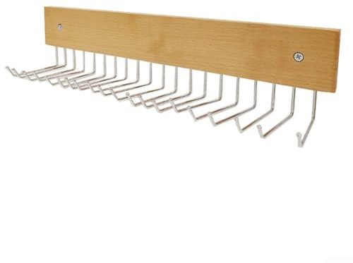 Ganchos de almacenamiento montados en la pared, 37 x 8,5 x 7 cm, colgador multifuncional para llaves y corbatas, diseño de madera de haya maciza, para el hogar, oficina, entrada (madera de carga)