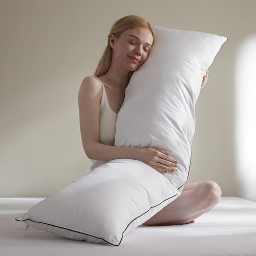 BPC Side Sleeper Pillow 40 x 145 cm 3-Chamber Down Pillow
