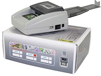 Macchina per contare i soldi, Uso del rilevatore di denaro UV/mg Controllo automatico for l'euro/GBP/CHF/Rublo/RMB, può aggiungere un rivelatore a più Currenze(EUR)