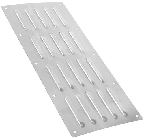 DECOMELODY Rejilla de Ventilación Rectangular Decorativa de Acero Inoxidable, Panel Ventilación para Calefacción Kang, Cubierta de Rejilla Resistente para Flujo de Aire, Uso en Hogares