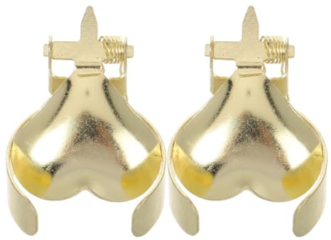 AEUXZA 2 Stück Automatischer Kerzenlöscher in Herzform, Goldene Kerzenlöscher Ring für 20-22mm Stabkerzen, Sicherer Kerzenausbläser für Weihnachten und Tischdeko, Schwedisches Design