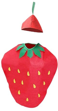 Perfeclan Disfraz de Fresa para niños, Comida Decorativa, Disfraces de Cosplay para Festivales y