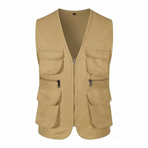 Gilet Uomo Estivo Gilet Uomo Sportivo Traspirante Giubbino Smanicato da Lavoro Elegante Leggero Cargo Giacca Senza Maniche Multitasche Estivo Smanicato Outdoor Giubbino da Trekking Lavoro Pescagilet