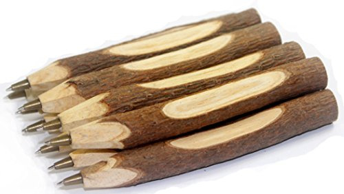 Gullor 10PCS Weinlese-handgemachte hölzerne Kugelschreiber, Schulbedarf, Briefpapier-Geschenk