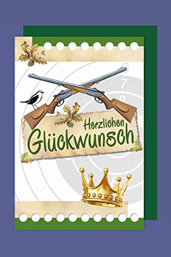 AvanCarte Jäger Karte Geburtstag Grußkarte Glückwunsch 16x11cm