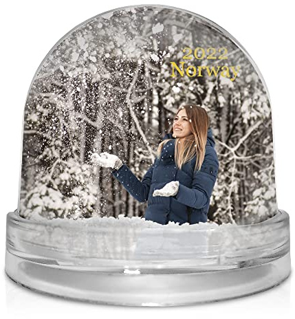 Schneekugel Mit Foto. Weihnachtskugel Foto. Personalisierte Schneekugel. Originelles Weihnachtskugeln. Personalisierte Kugel Mit Bild 9,5x9x8cm Schnee