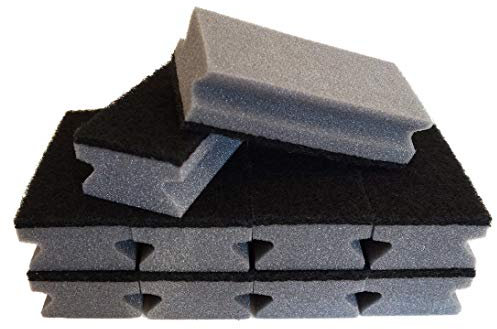 Sonty 10 pulitori Jumbo XL, spugna nera (grigio, 15 x 7 x 4 cm)