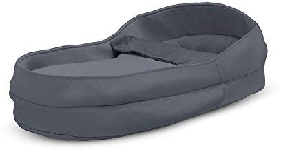 Quinny Hubb Zubehör: From Birth Cocoon, kuschelige Soft-Babywanne für Ihr Neugeborenes, passend für die Kinderwagen Hubb Mono/Duo oder VNC, inkl. Adapter, nutzbar ab Geburt bis ca. 6 Monate, Graphite