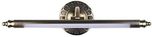 LANMOU LED Spiegellampe für Badezimmer, Retro Bad Spiegelleuchte Einstellbar Antik Metall Schminklicht Vintage Spiegelschrank Schminktisch Spiegellicht Wandleuchte Kaltweiß Licht 71cm
