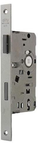 BKS Einsteckschloss 0215 Buntbart für Zimmertüren - 1 Schlüssel - 24 mm Stulp - eckig - 55 mm Dornmaß - 72 mm Entfernung - Stahl nickel-silber (DIN Links)
