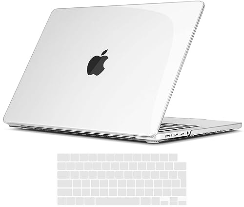 TECOOL Hülle kompatibel mit MacBook Pro 14 Zoll M5 M4 M3 M2 M1 Pro/Max 2021-2026, Ultradünne Schutzhülle Hartschale Case mit Tastaturschutz (EU), Kristallklar | A3427 A3426 A3434 A3401 A3185 A3112 A2992 A2918 A2779 A2442, Ultradünne Schutzhülle, Snap-on, EU Tastaturschutz