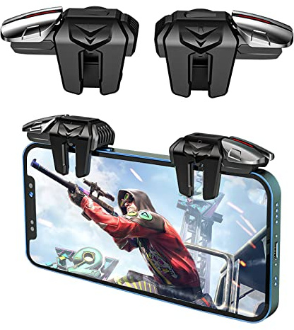 Newseego for 2022 New Model Mobile Game Controller Trigger, Mobile Game Accessories 6 Finger Trigger Sensitive Target Buttons Smartphone Game Controller Gamepad for PUBG/Survival Rules