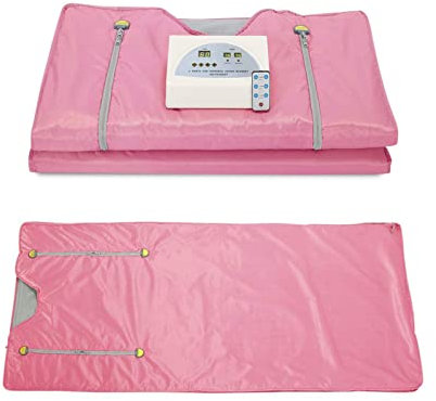 Joyfitness Far Infrared Sauna Blanket 2 Zone Controller Professional Sauna Romote Control Heating Blanket, for Home Sauna with Remote Control Professional Detox Therapy