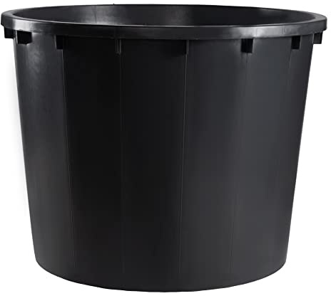 Hardwex Bottich 500 L, Rund, Grau, Ø 104,5 (Oben) x 81,5 cm; Regentonne, Regenwassertonne, Regenwassertank, Mörtelwanne, Maurerkübel, Pflanzkübel für Garten und Baustelle
